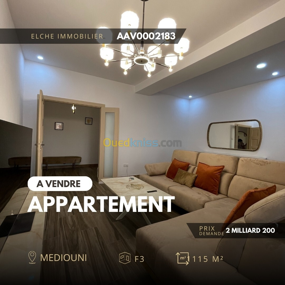 Vente Appartement F3 Oran Oran