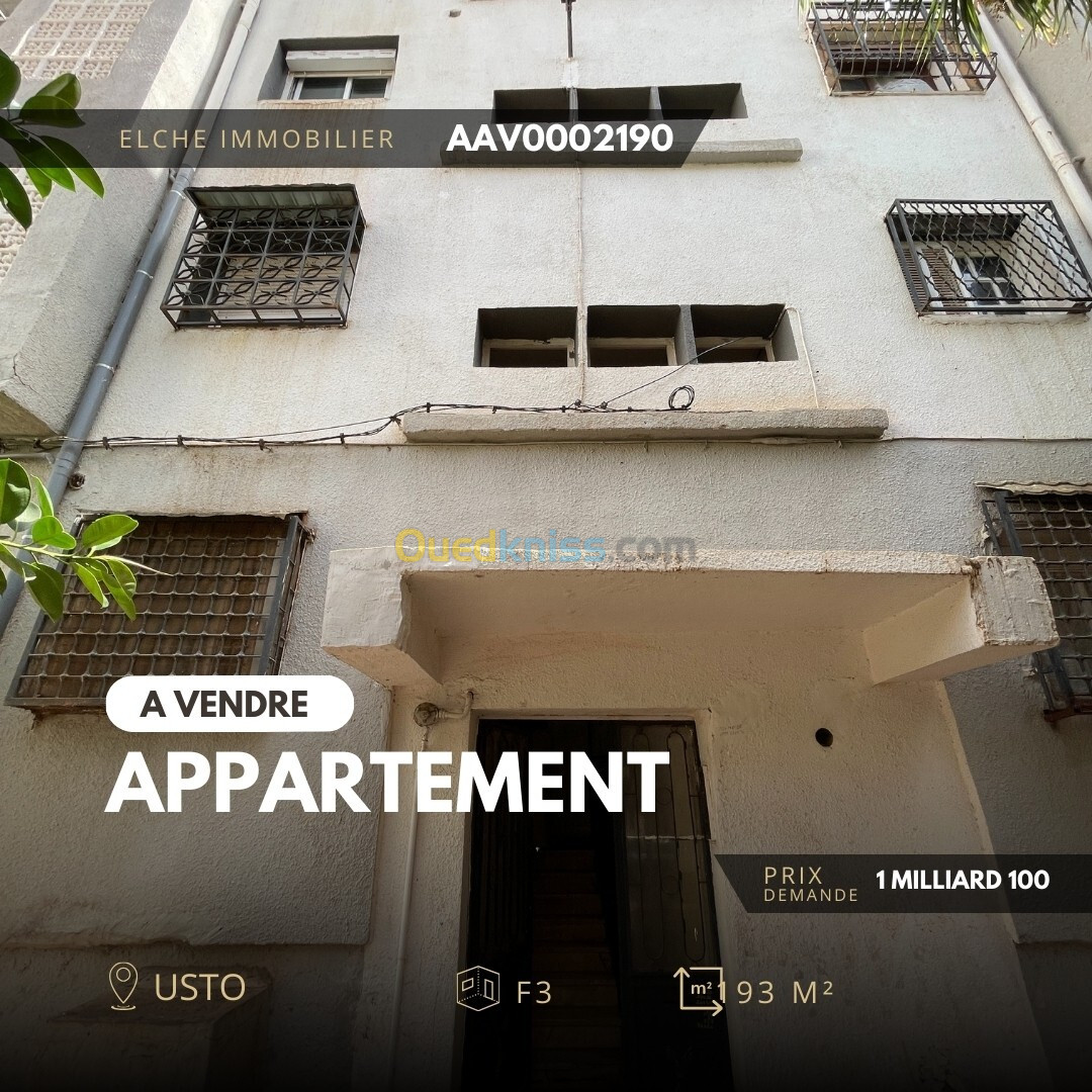 Vente Appartement F4 Oran Oran