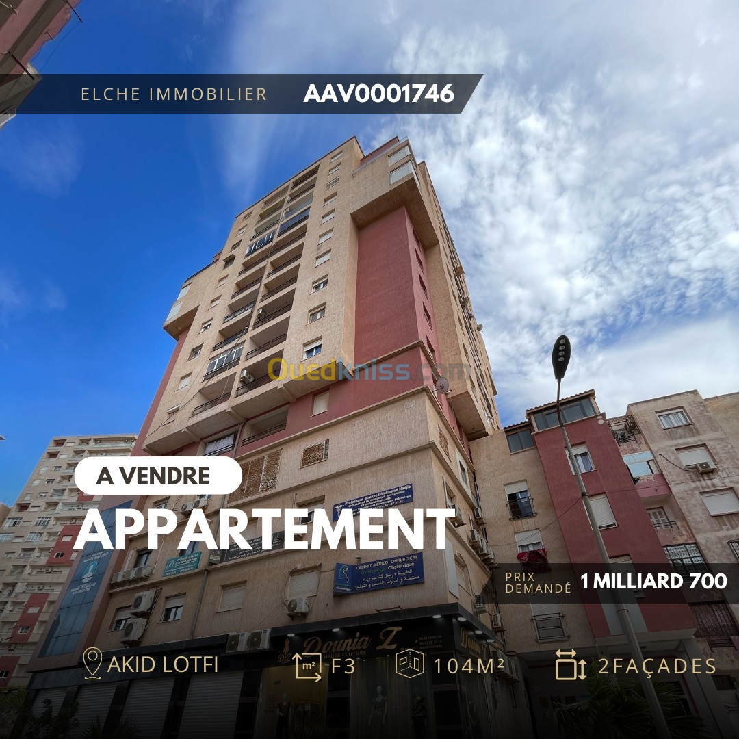 Vente Appartement F3 Oran Bir el djir