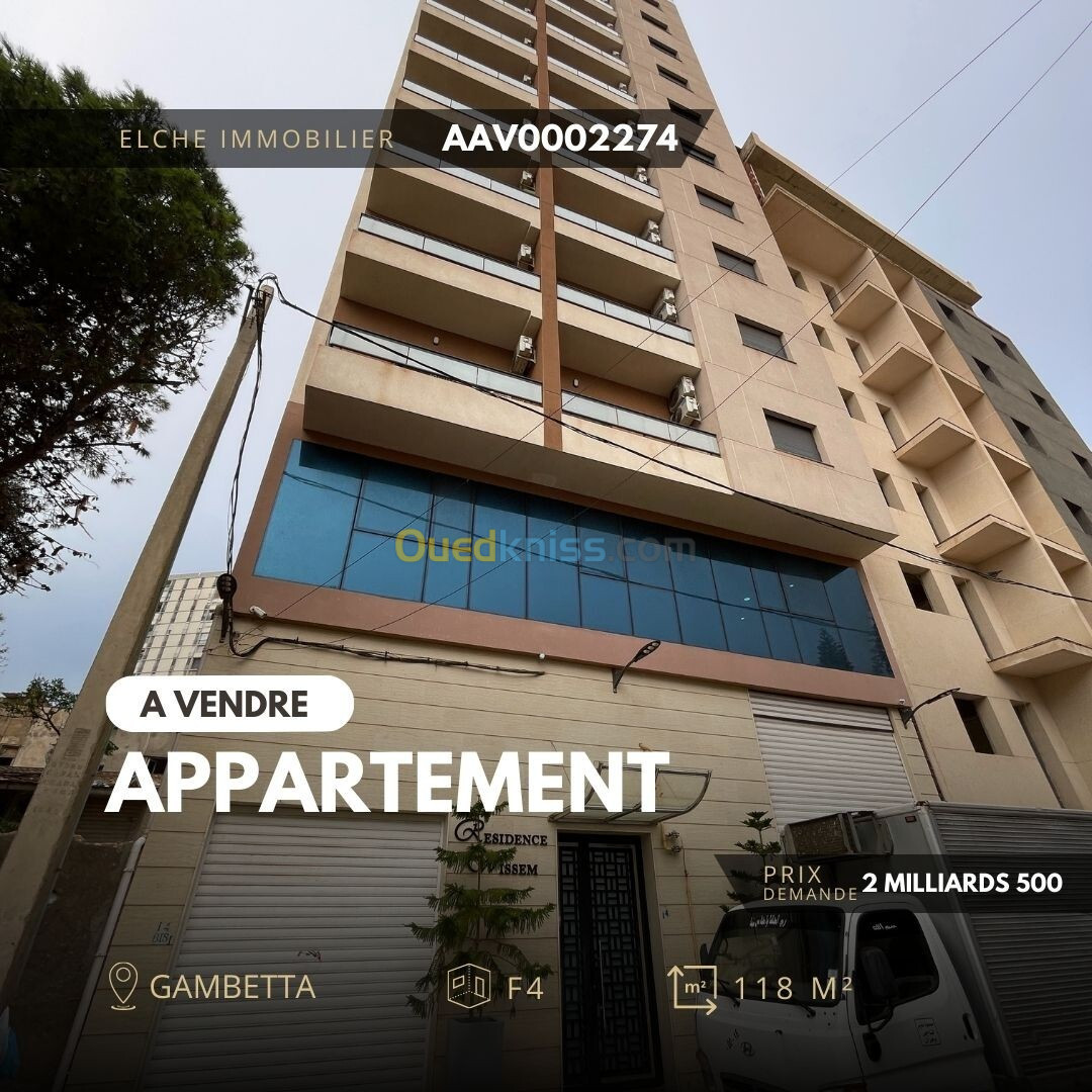 Vente Appartement F4 Oran Oran