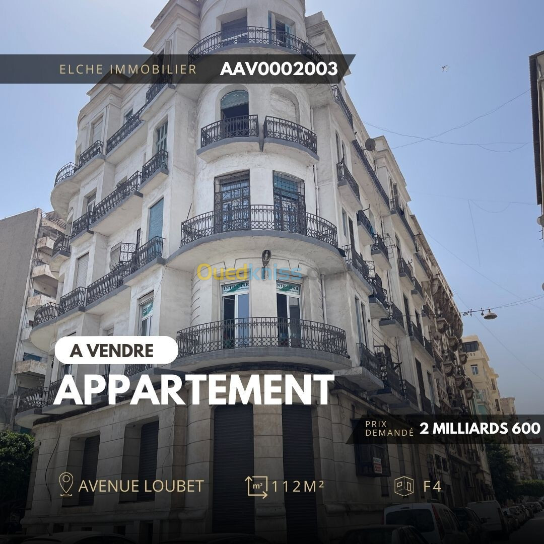 Vente Appartement F4 Oran Oran