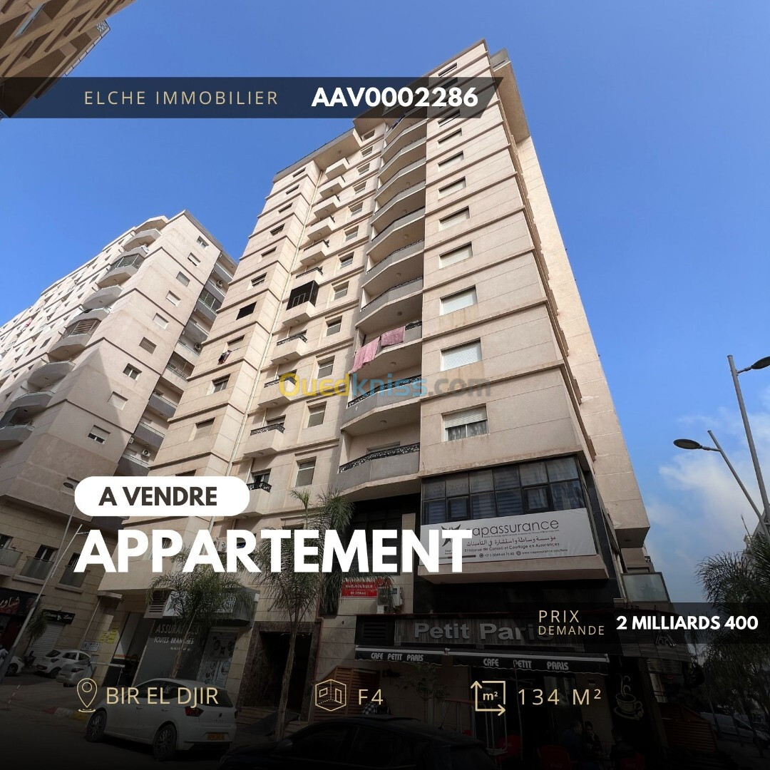 Vente Appartement F4 Oran Bir el djir