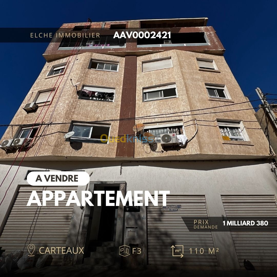 Vente Appartement F3 Oran Oran