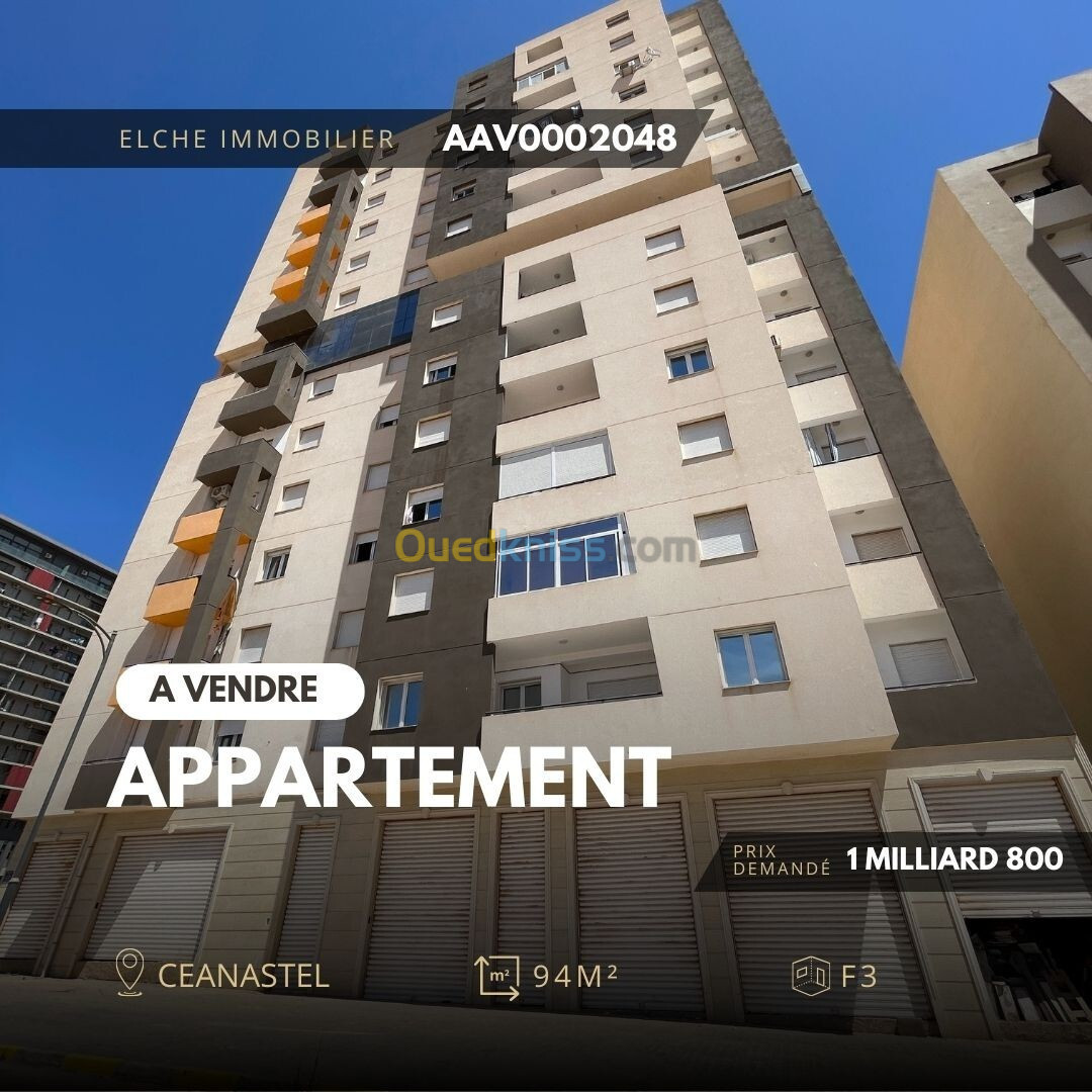 Vente Appartement F3 Oran Oran