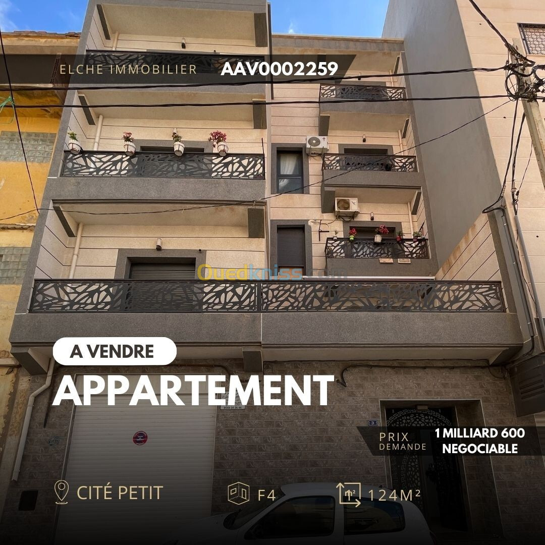 Vente Appartement F4 Oran Oran