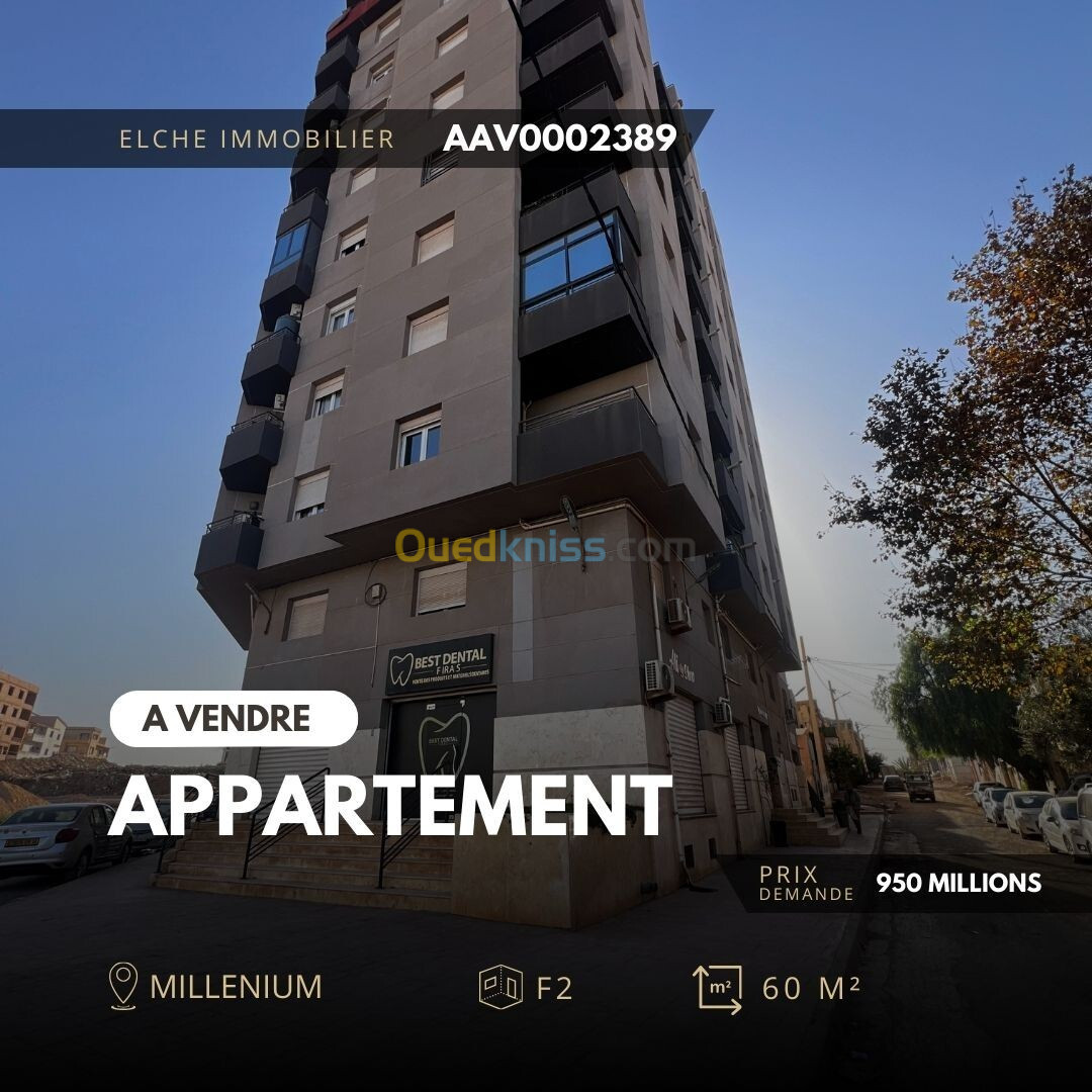 Vente Appartement F2 Oran Bir el djir