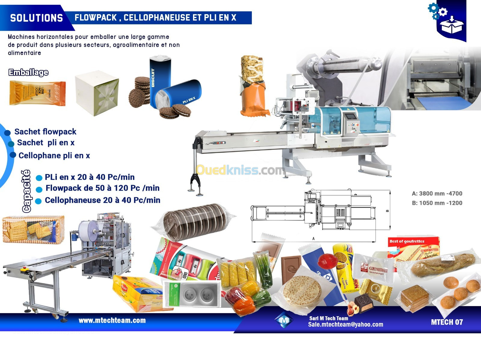 Conditionnement et emballage "FlOWPACK et Pli en X"