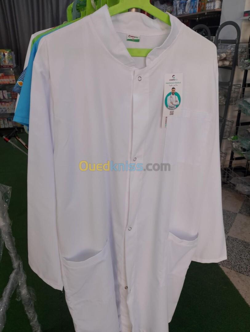 BLOUSE MÉDICALE BLANCHE POUR HOMME