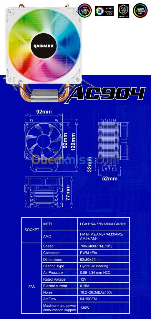 AIR COOLER RAIDMAX AC904 