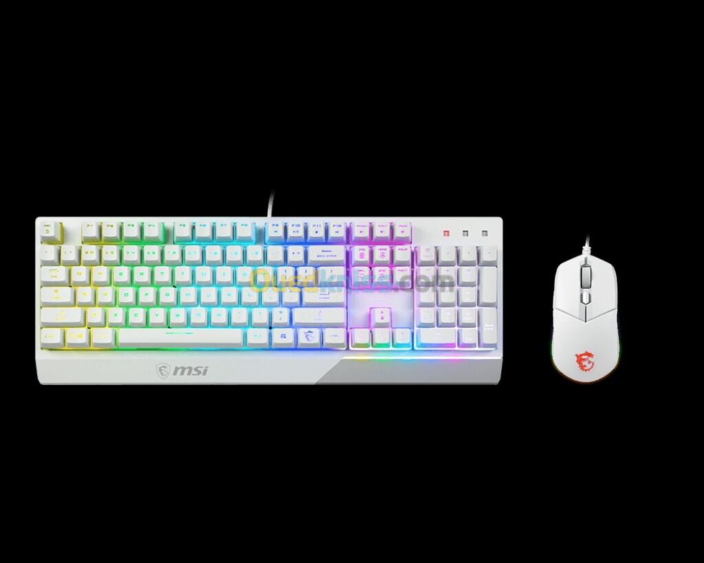 COMBO CLAVIER SOURIS MSI VIGOR GK30 WHITE