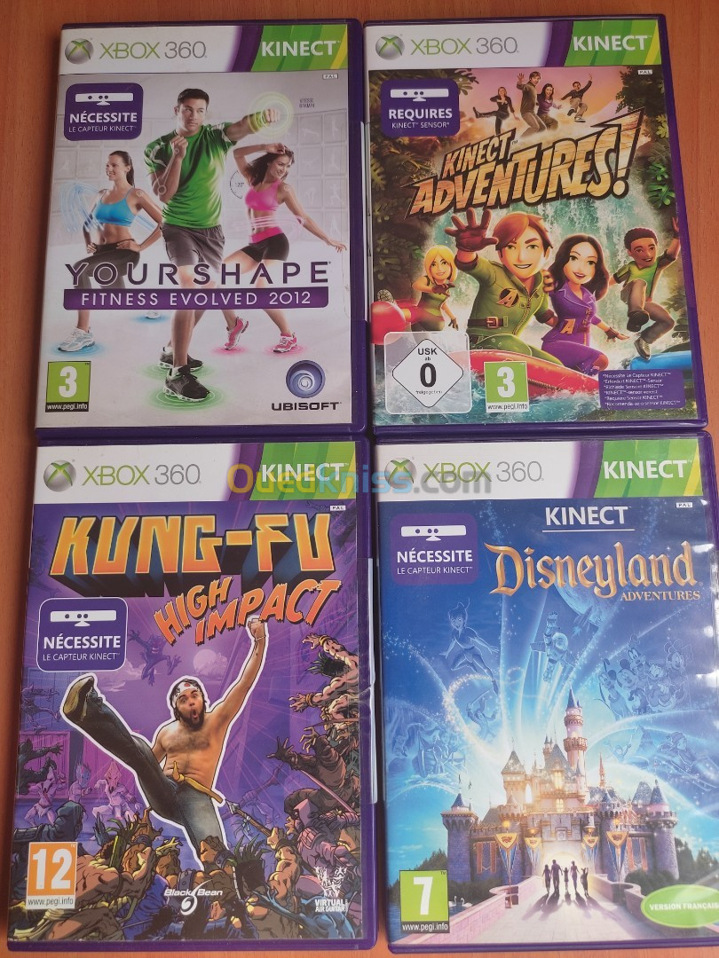 Kinect xbox + 4 jeux