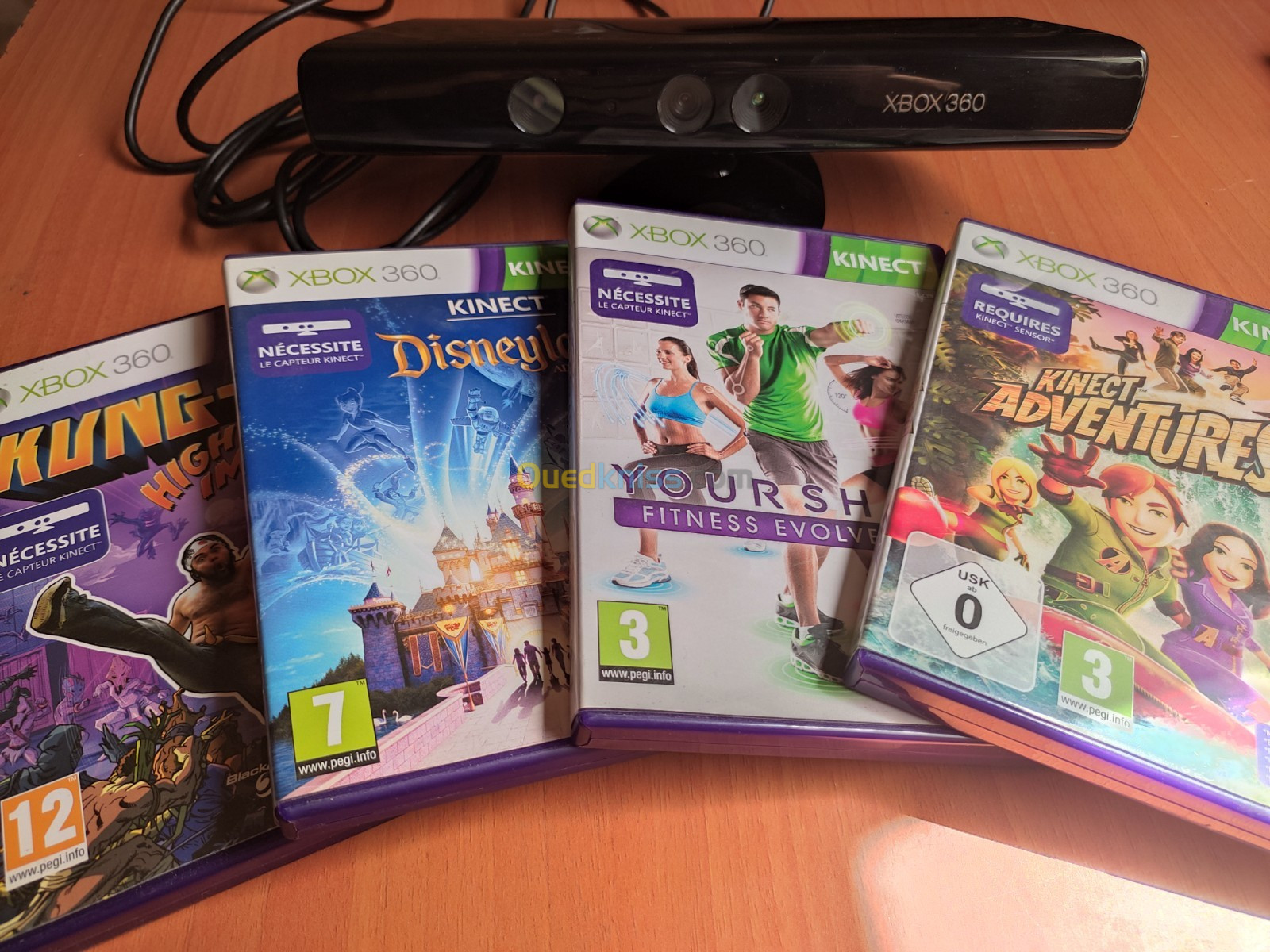 Kinect xbox + 4 jeux