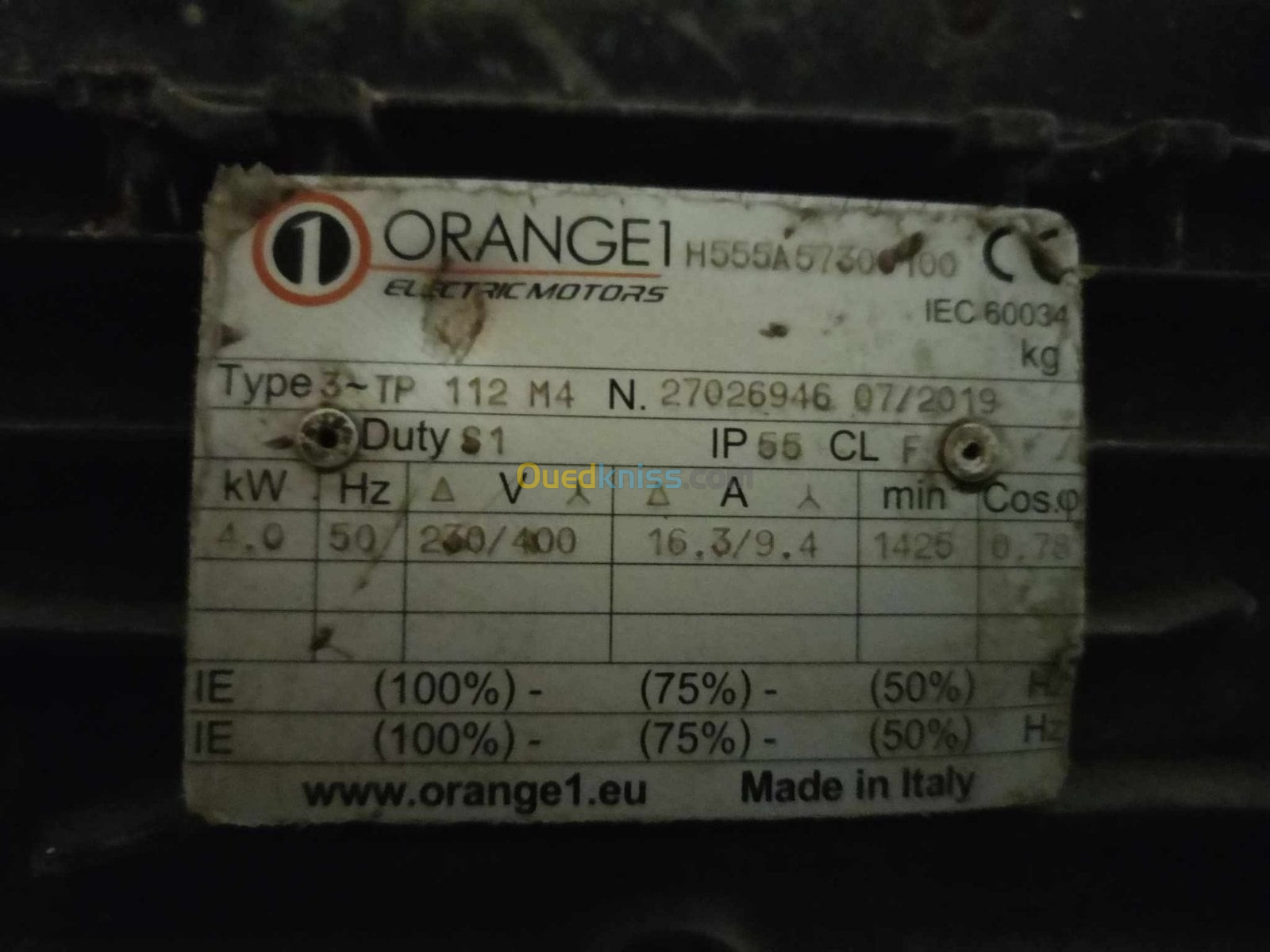 Moteur électrique 5,5 ch