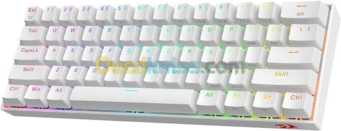 Mechanical Keyboard Redragon K617 Fizz 60% Wired RGB (White/Lubed Switches)