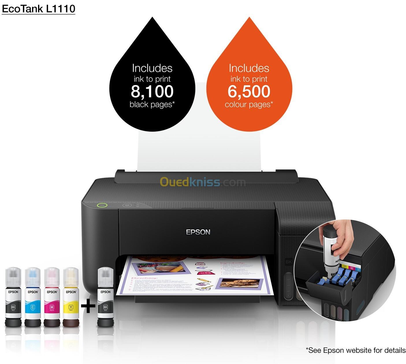 EPSON L1110 ECOTANK Couleur Imprimante à Réservoir Intégré 