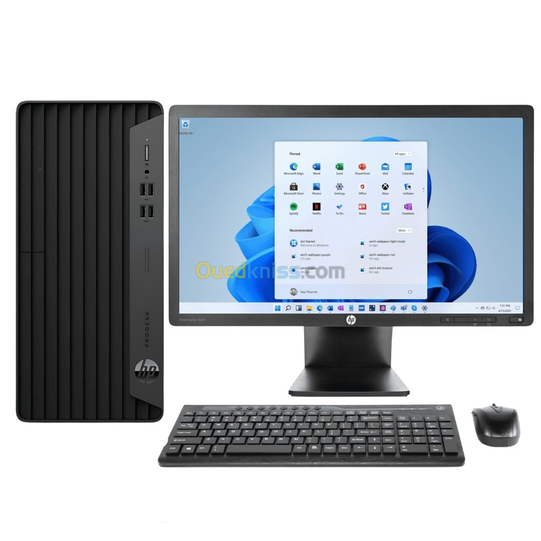 DESKTOP HP PRODESK 400 i5-10500 / DDR4 16GB / SSD 512GB + HDD 1TB / ECRAN 22"/ VGA GT730 2GB