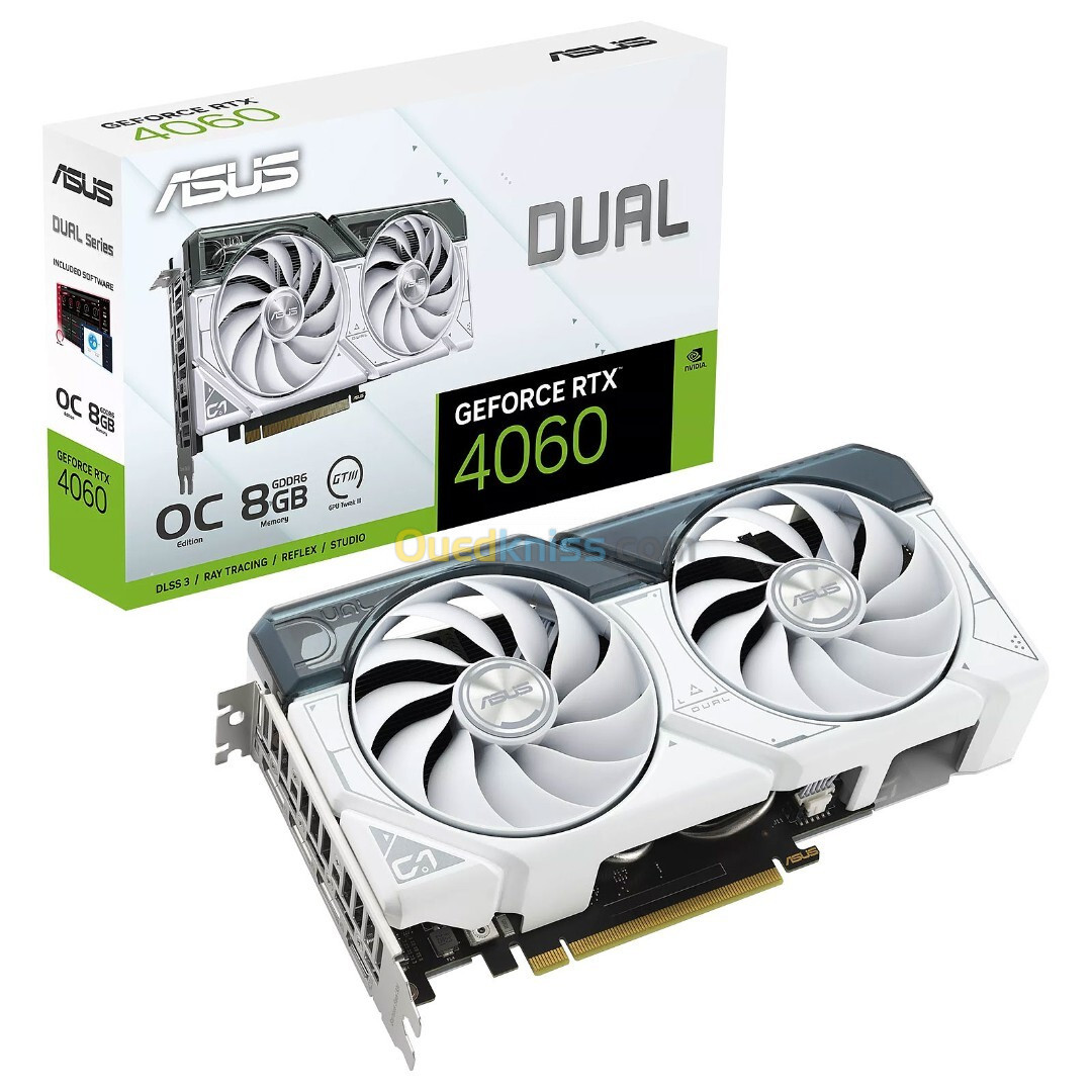 CARTE GRAPHIQUE ASUS Dual  / RTX4060-O8G-WHITE NVIDIA GeForce GDDR6