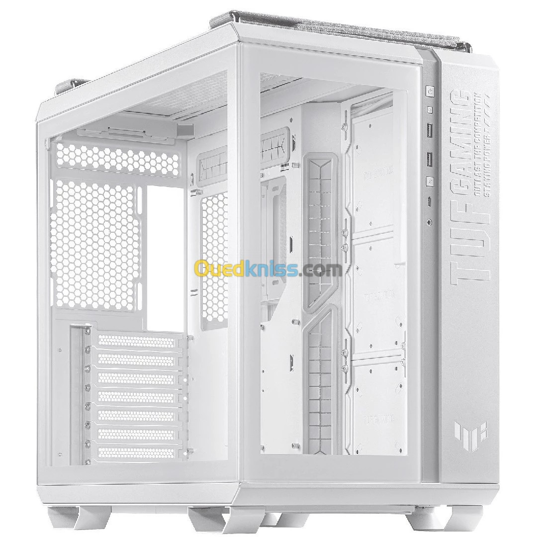 boitier asus gt502 tuf gaming  tempred glass white