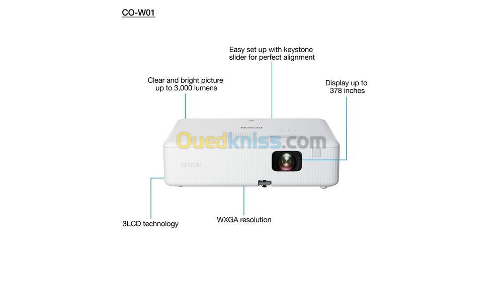 PROMO DATA-SHOW EPSON CO-W01 3000 LUMEN