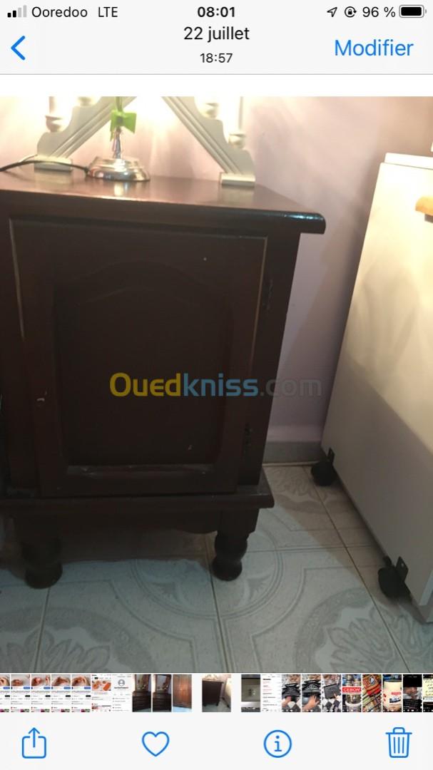 Vente armoire 4 portes et 2 tables de chevet