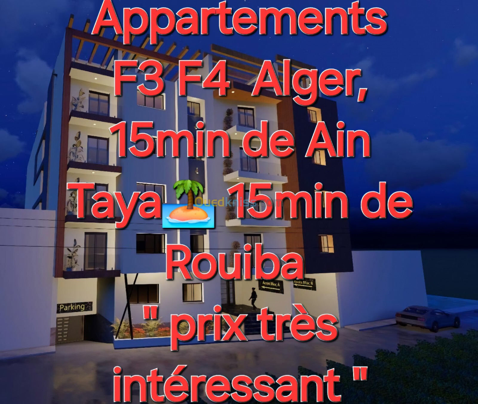 Vente Appartement F4 Alger Ain taya