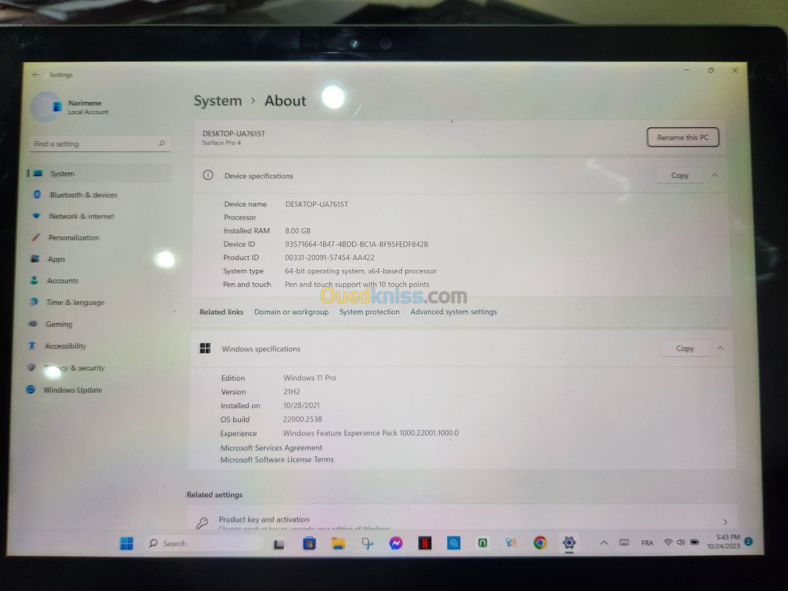 Surface Pro 4 8/256Gb I5 6thGen Win 11 Pro