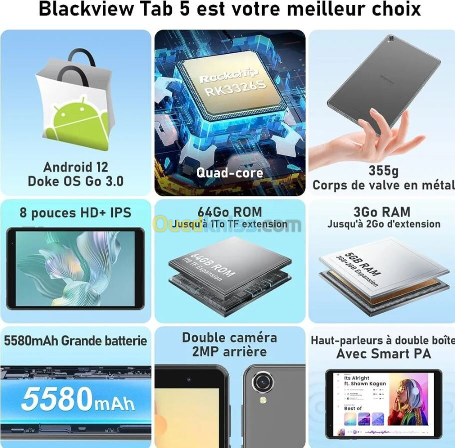 TABLETTE Blackview Tab 5 3/64G sous emballage Tab 5