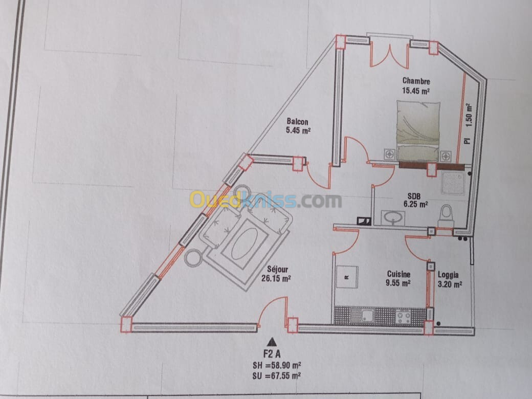 Vente Appartement F2 Béjaïa Bejaia