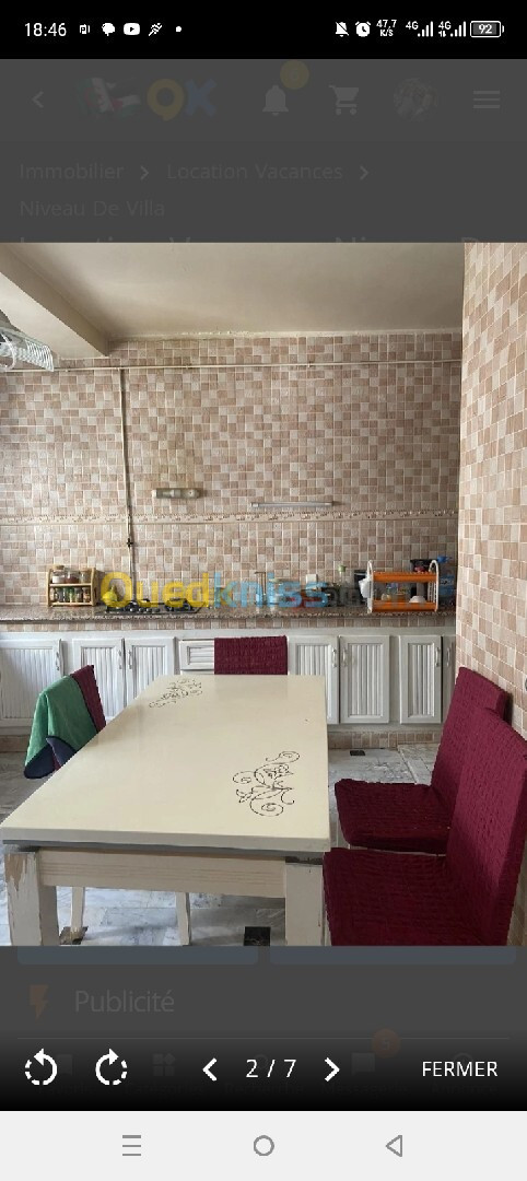 Location Niveau De Villa F3 Tlemcen Tlemcen