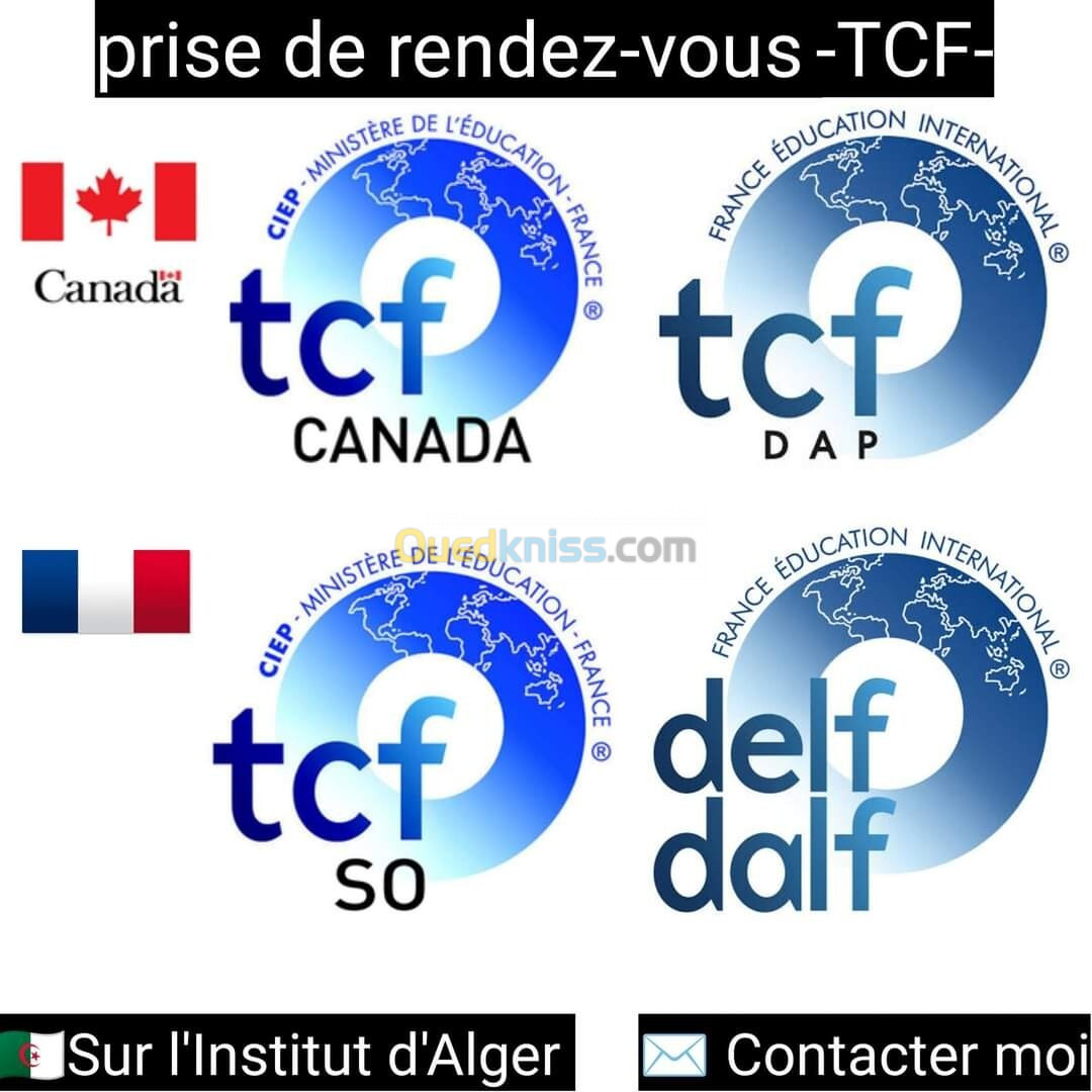  Rendez-vous TCF SO/DAP/CANADA - DISPONIBLE -