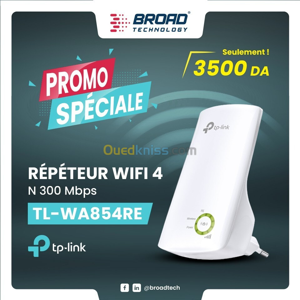 TL-WA854RE TP-Link Répéteur WiFi 4 (N 300 Mbps) 