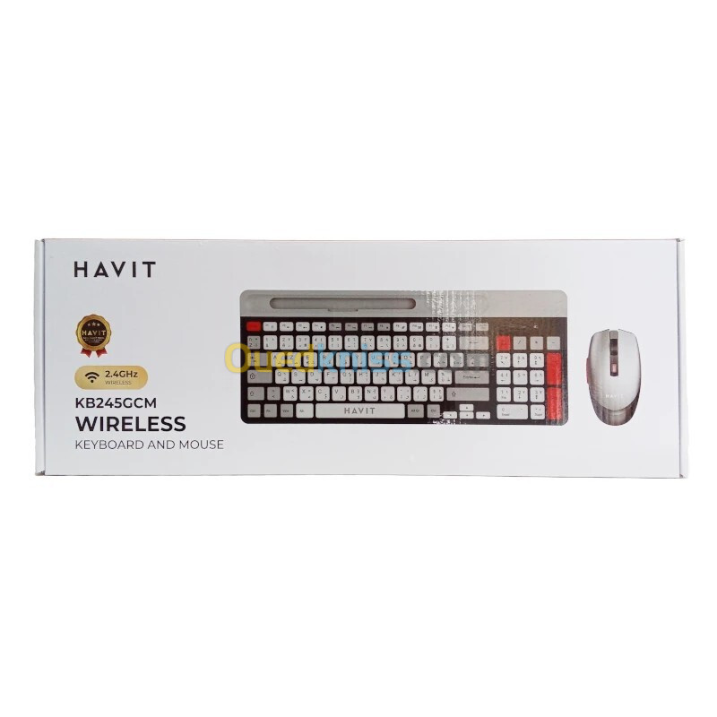 Combo Clavier + Souris Havit Sans-fil 2.4GHz & Bluetooth