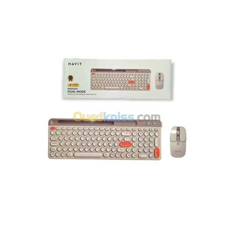 Combo Clavier + Souris Havit Sans-fil 2.4GHz & Bluetooth