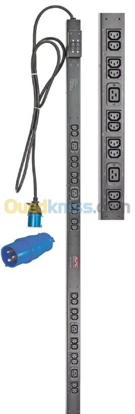 PDU APC (AP7553) Basic Monophase 32A - 0U - Sorties 20xC13 - 4xC19 - Cordon IEC309 32A