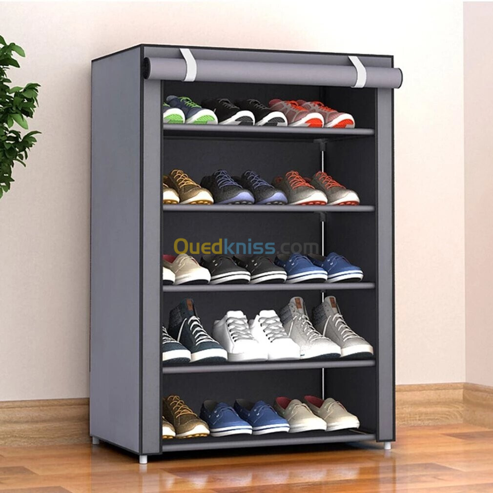 Armoire Chaussures 5 niveaux étagères 15 paires ou plus très pratique pour Salon, Chambre et Entrée