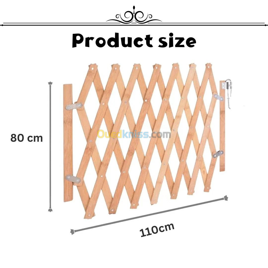 Barrière de sécurité pliable en bois pour Enfant