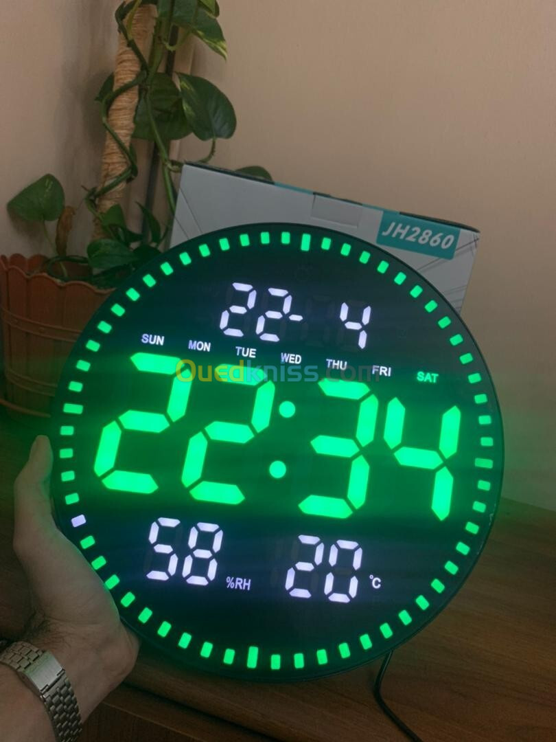 Horloge murale numérique LED avec Télécommande JH-2860