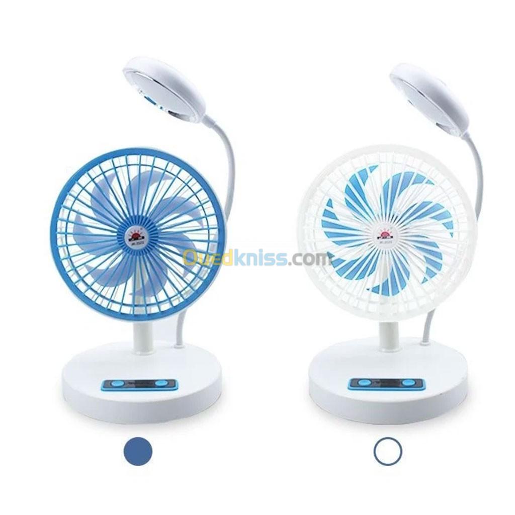 Ventilateur Rechargeable Portatif avec Veilleuse Multi-Couleur