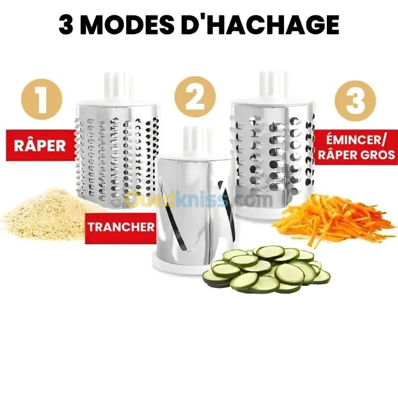 Coupe-légumes multifonctionnel, trancheuse ronde 3 En 1