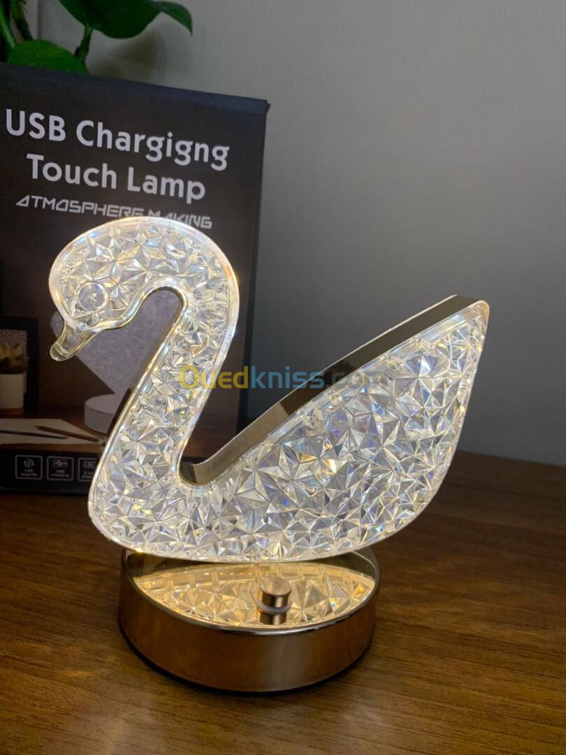 Lampe de Table et Veilleuse à Intensité Variable en Crystal