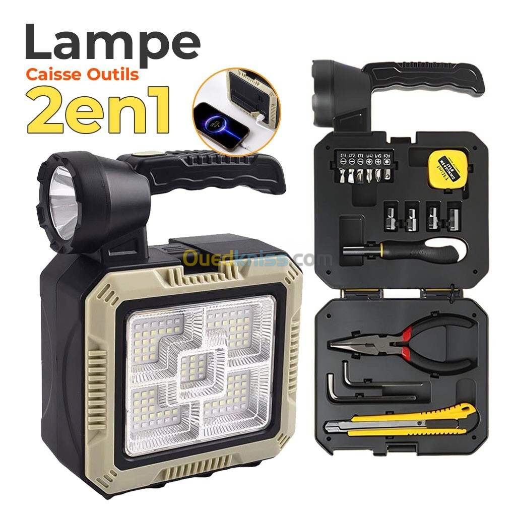 Lampe Solaire Portable Avec Kit de Tournevis et Outils