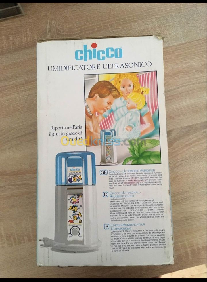 Humidificateur d'air ultrasonique chicco 