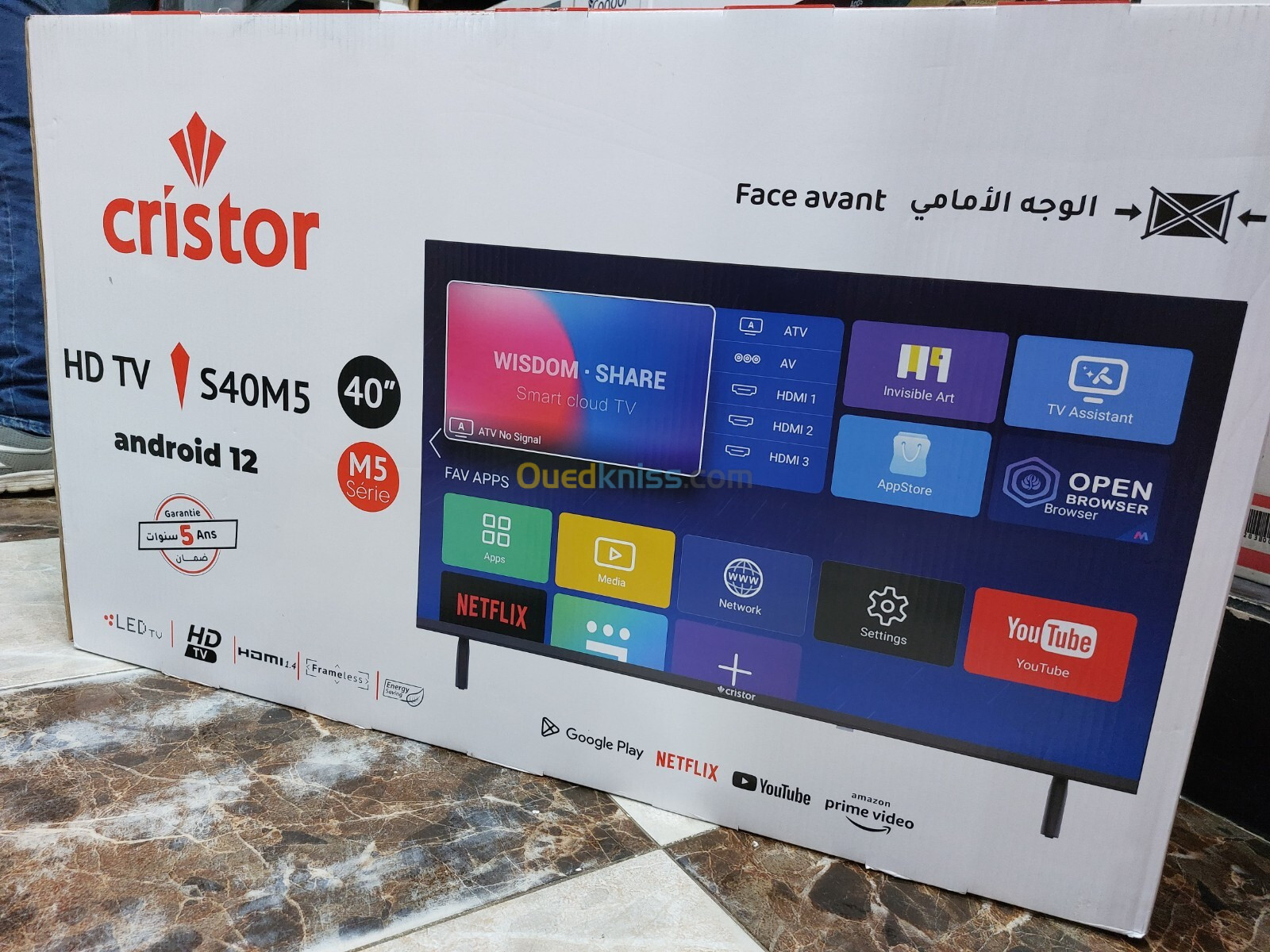 PROMOTION CHOC TV CRISTOR 40" ANDROID 12