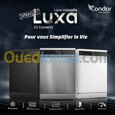 PROMO LAVE-VAISSELLE CONDOR LUXA 16 COUVERTS 