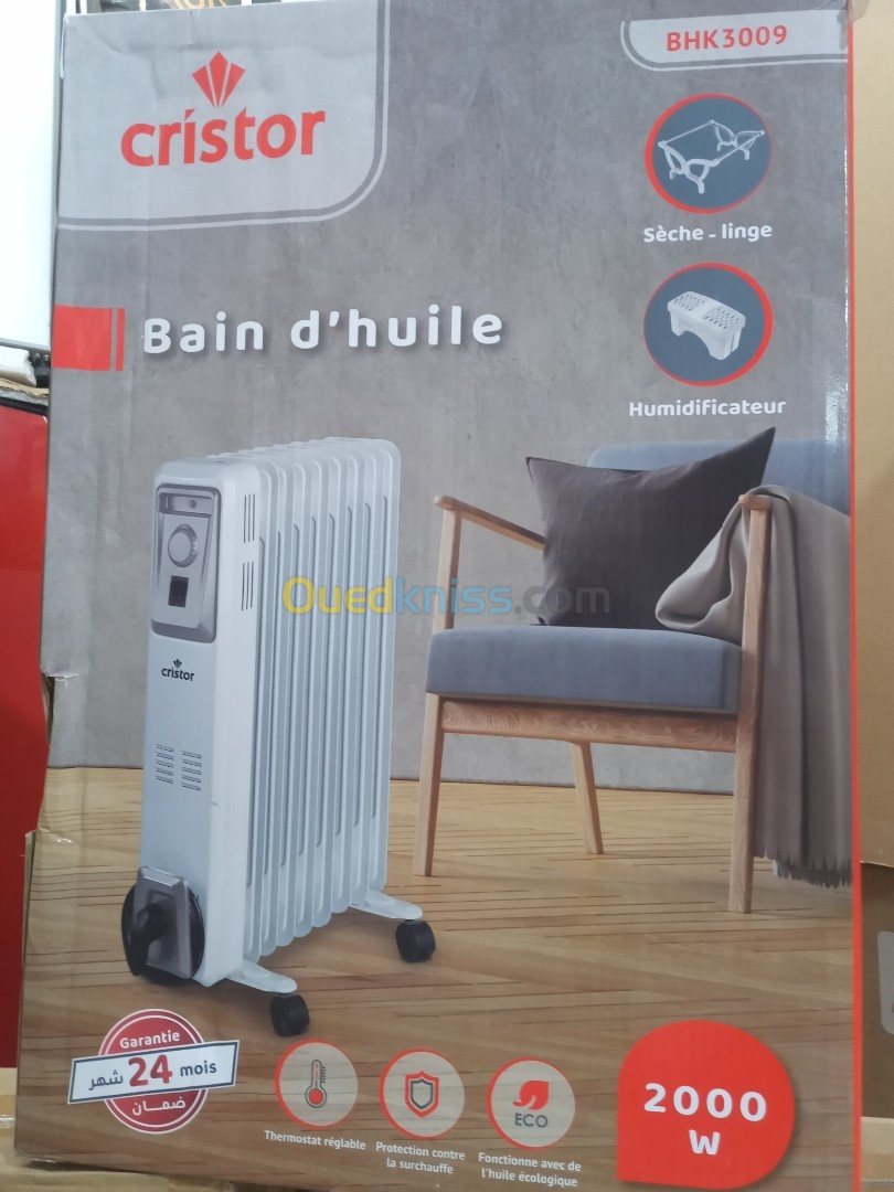 PROMO RADIATEUR À BAIN D'HUILE CRISTOR 