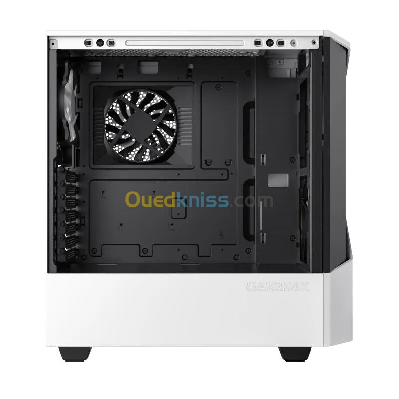 Boitier Gaming PC ATX GAMEMAX Contac Turbo ARGB COC en acier et Verre Antipoussière - Blanc/Noir