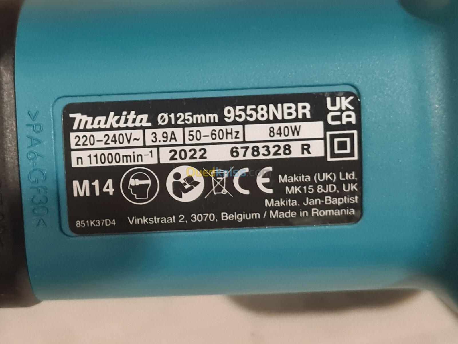 Meuleuse d'angle 125mm 840W MAKITA 9558NBR (2022-Romania)