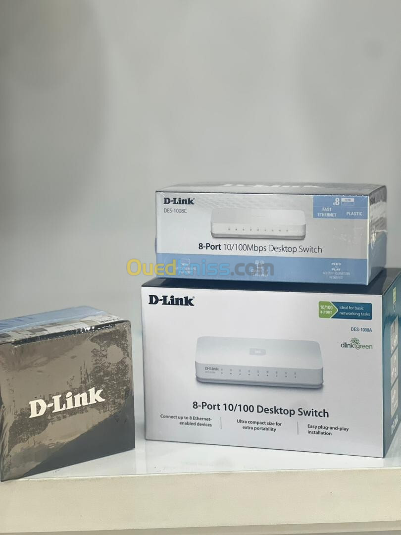 D-Link Switch De Bureau 5 Ports 10/100 Mbps Des-1005A Blanc