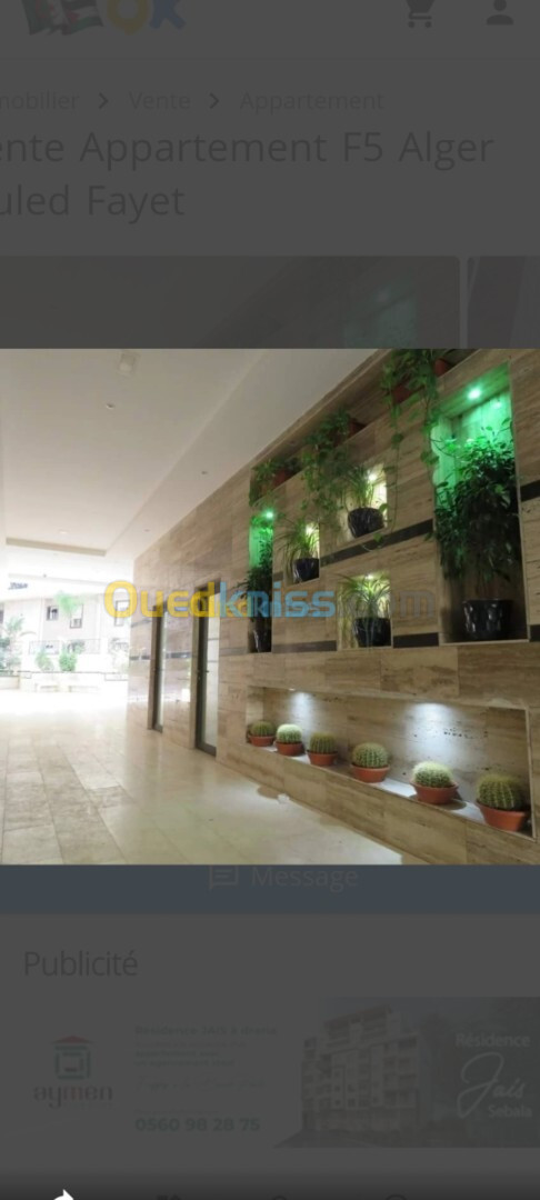 Vente Appartement F5 Alger Ouled fayet