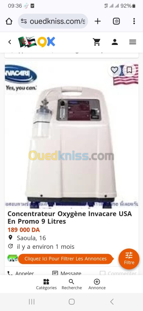 Concentrateur d'oxygène 